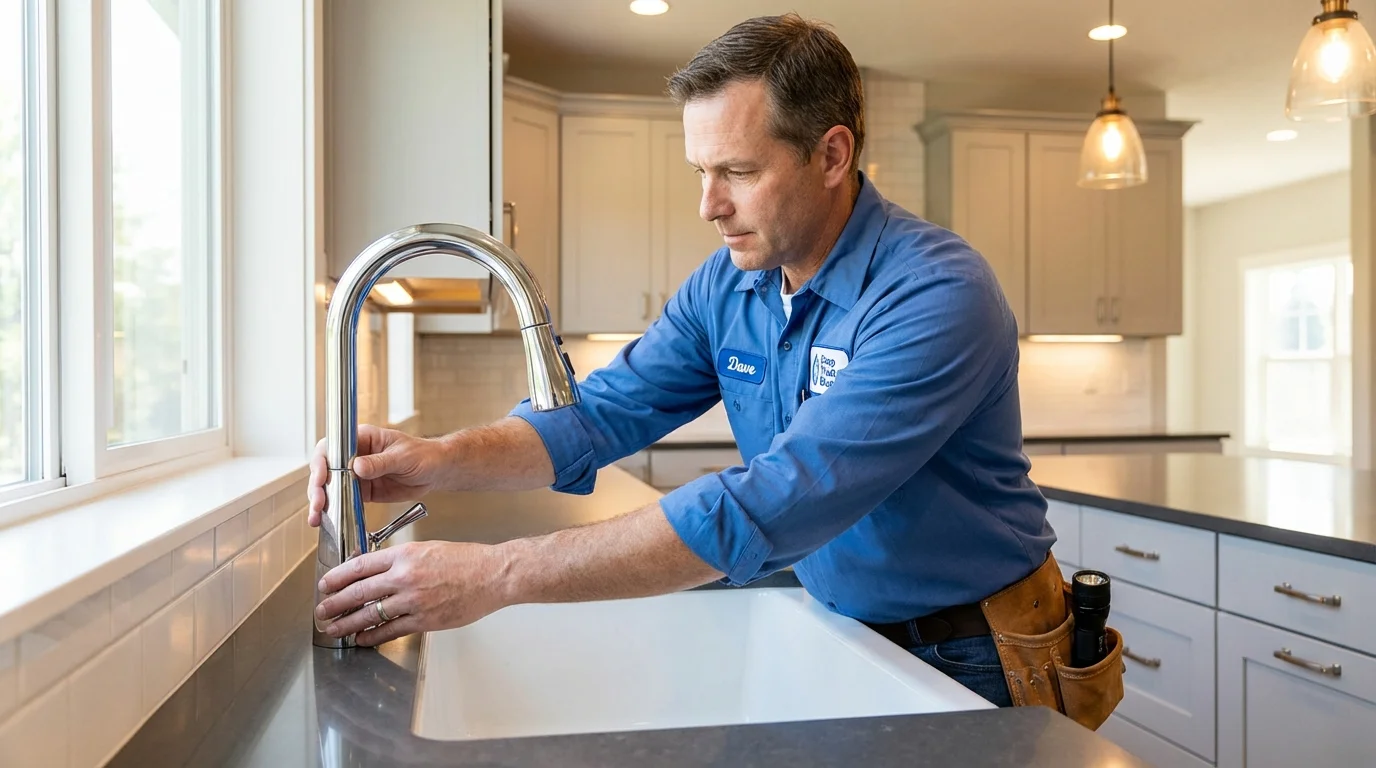 Kitchen faucet installation by Johns Plumbing LLC in Blair
